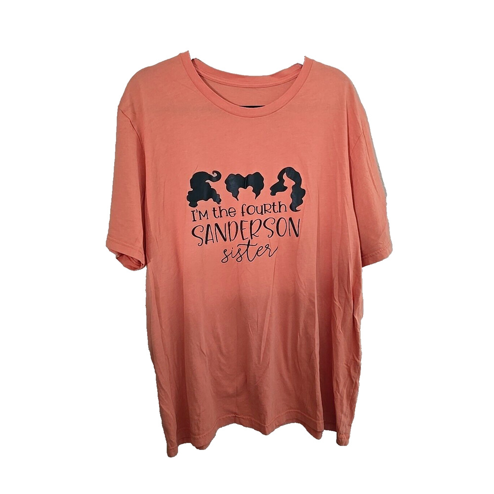 Womans Orange I'm The Fourth Sanderson Sister Hocus Pocus Short Sleeve Top‎ 3X